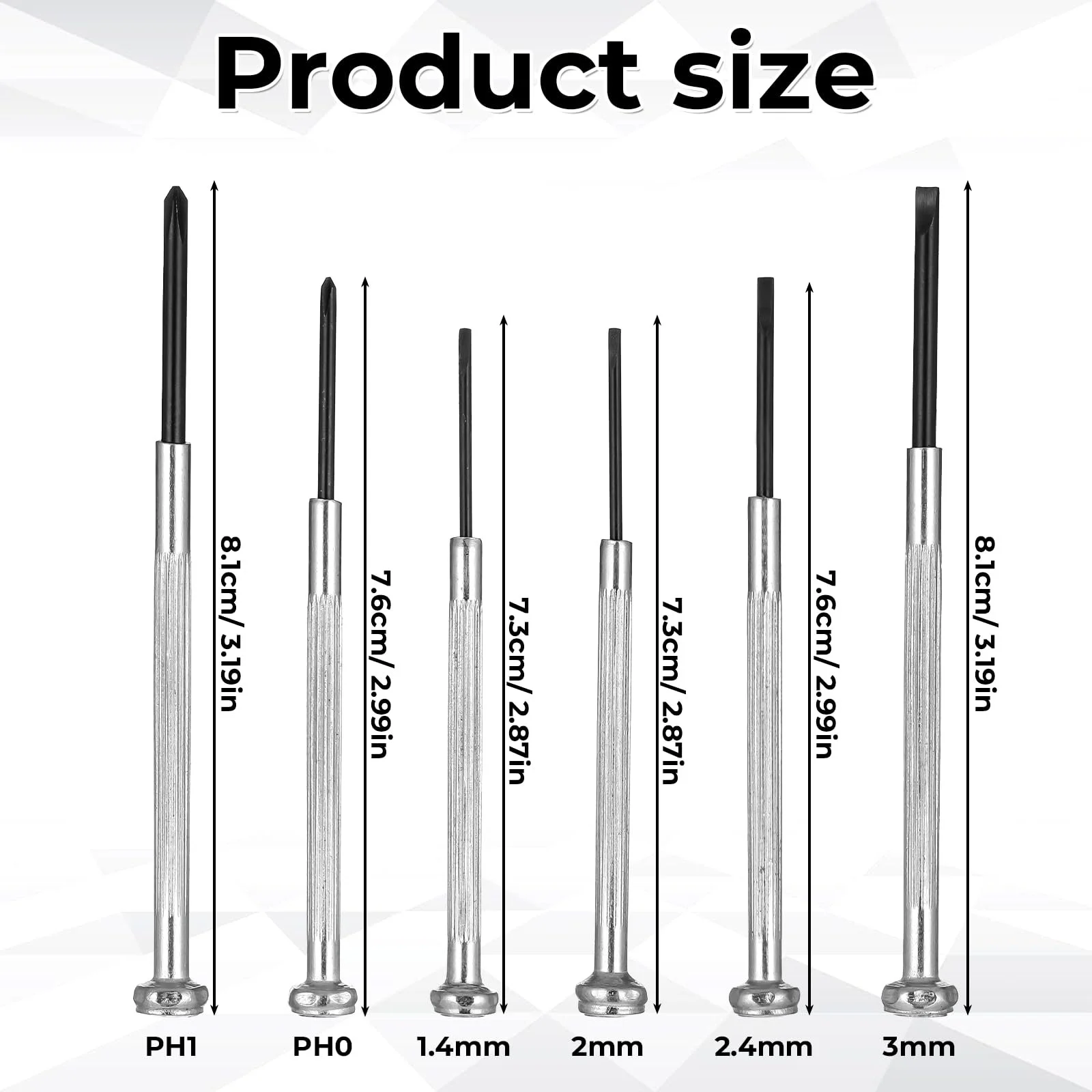 Набір міні-викруток прецизійних Bewudy 6 в 1 6 предметів, фото №2