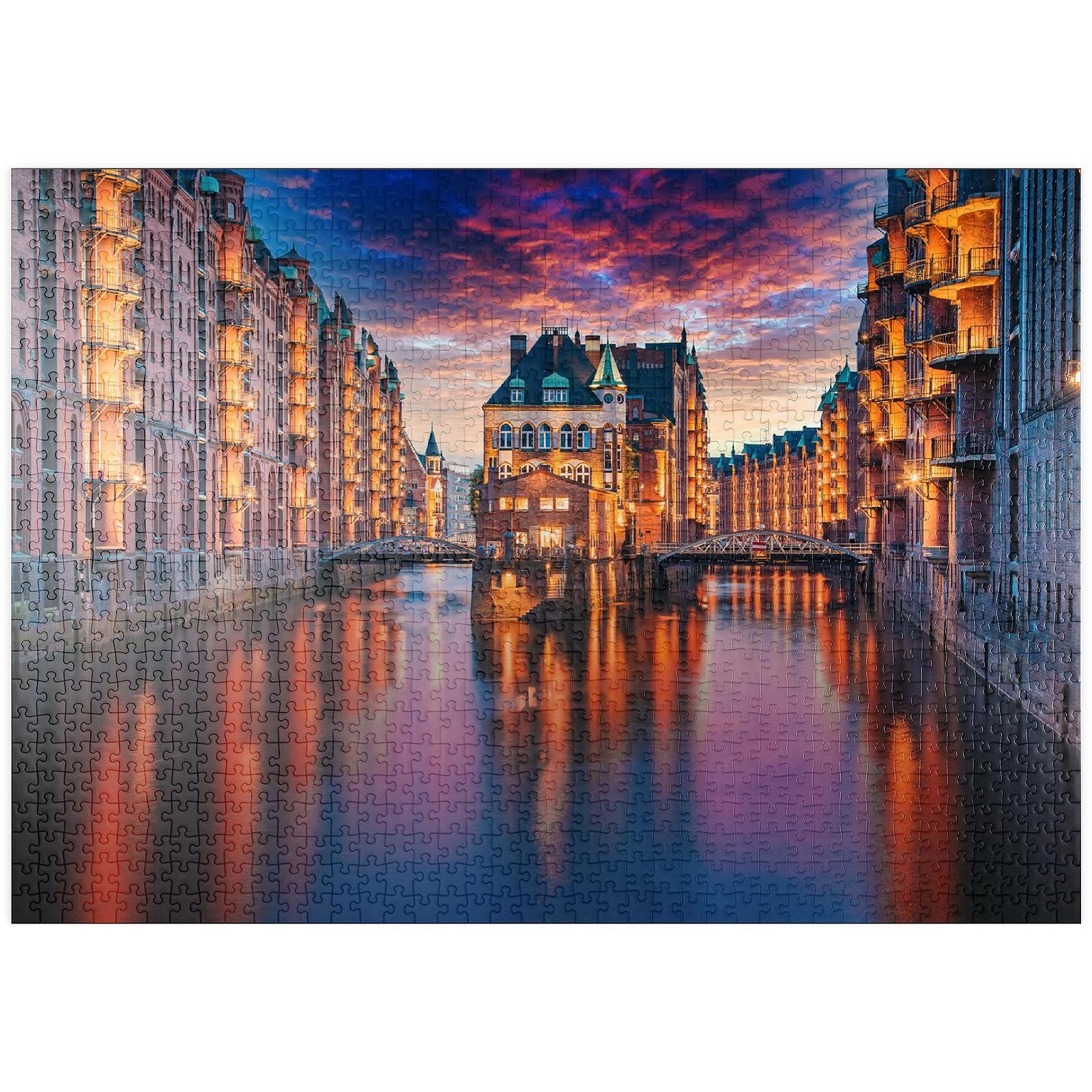 Пазл MyPuzzle Special Collection Speicherstadt Hamburg at Dusk Premium 1000 деталей, фото №1 Пазл MyPuzzle Special Collection Speicherstadt Hamburg at Dusk Premium 1000 деталей, фото №1