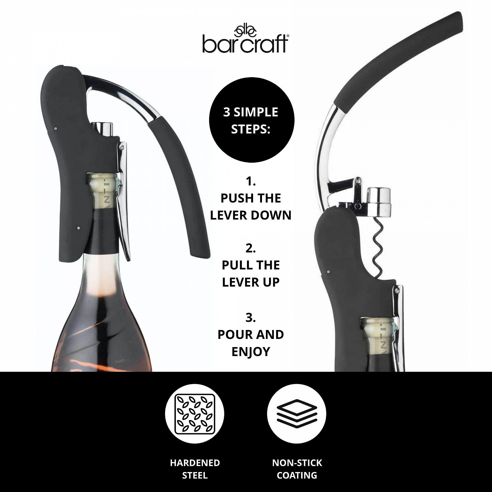 Штопор рычажный Kitchen Craft Bar Craft Power Arc, черный, фото №3 Штопор рычажный Kitchen Craft Bar Craft Power Arc, черный, фото №3