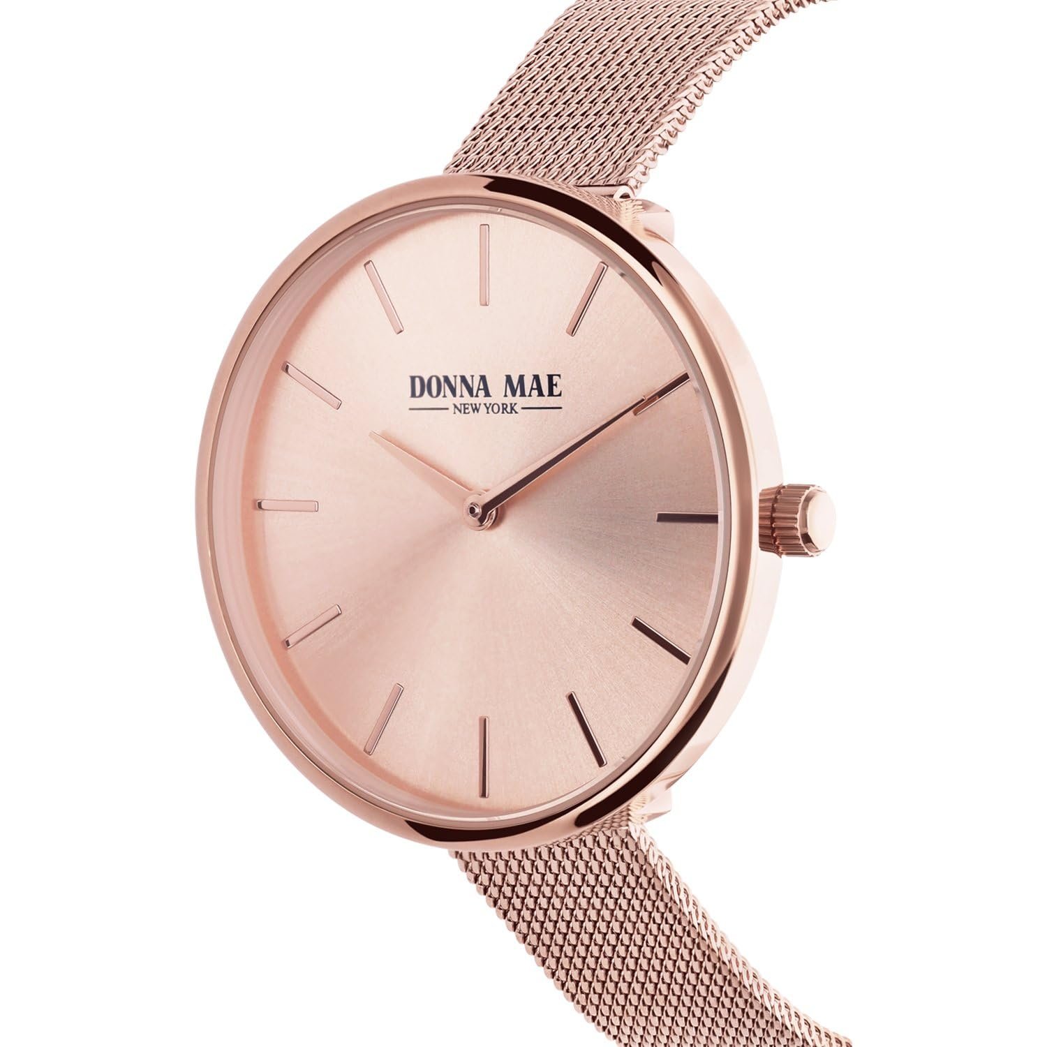 Жіночий годинник Lucardi Donna Mae з сітчастим ремінцем Колір рожевого золота, сталь, фото №2