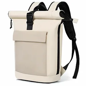 Рюкзак Rolltop для ноутбука 17 дюймів водонепроникний Бежевий/Хакі - Фото 1