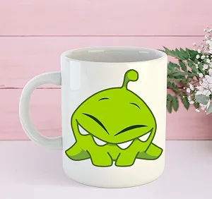Чашка з принтом керамічна Om-nom Cut the rope 330 мл Uk_441 - Фото 1