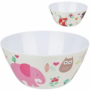 Тарелка alles-meine.de Лесные животные и животные зоопарка Слоненок, Олень, Сова 650 мл - Фото 1