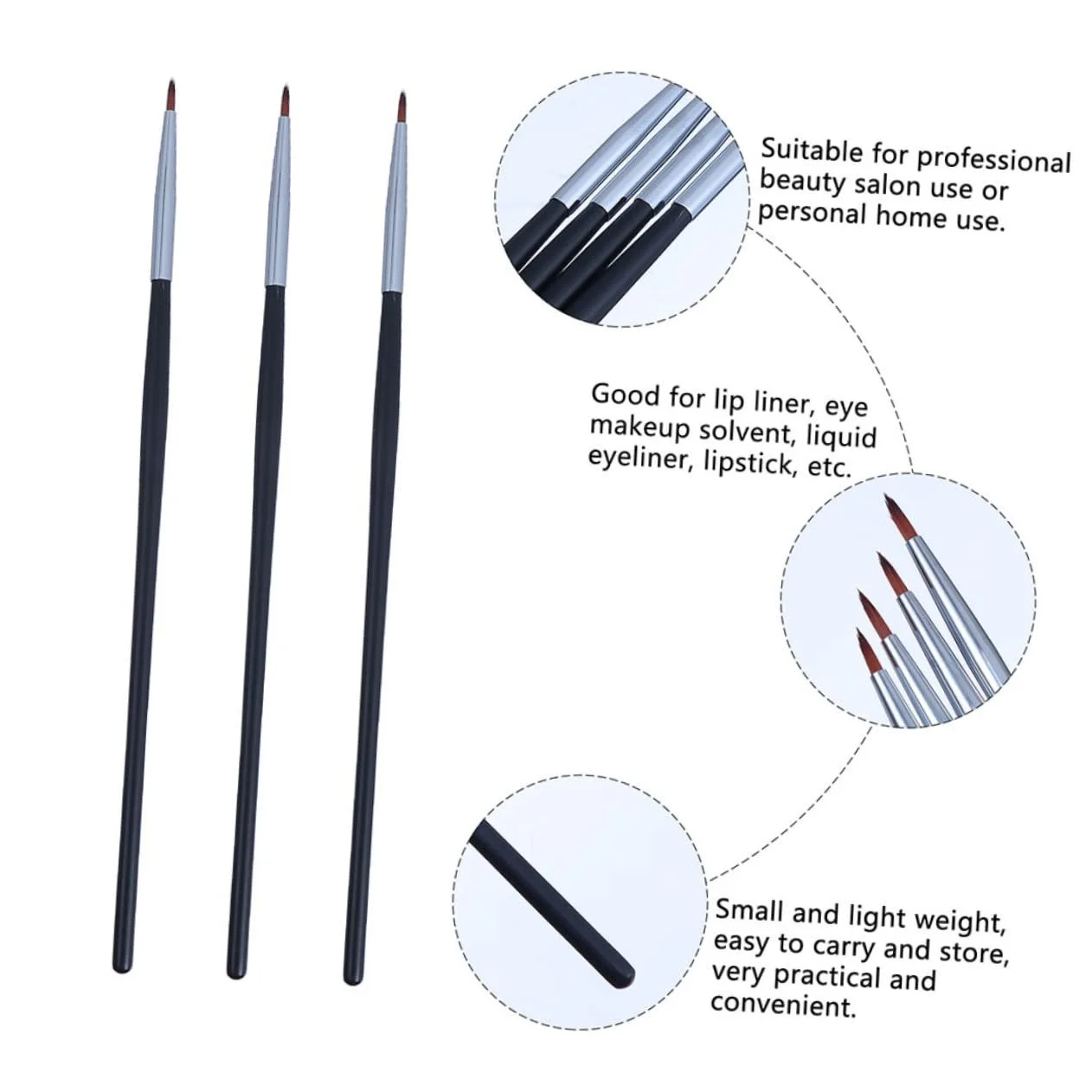 Пензлі для підводки DOITOOL 5шт Тонкий, фото №3