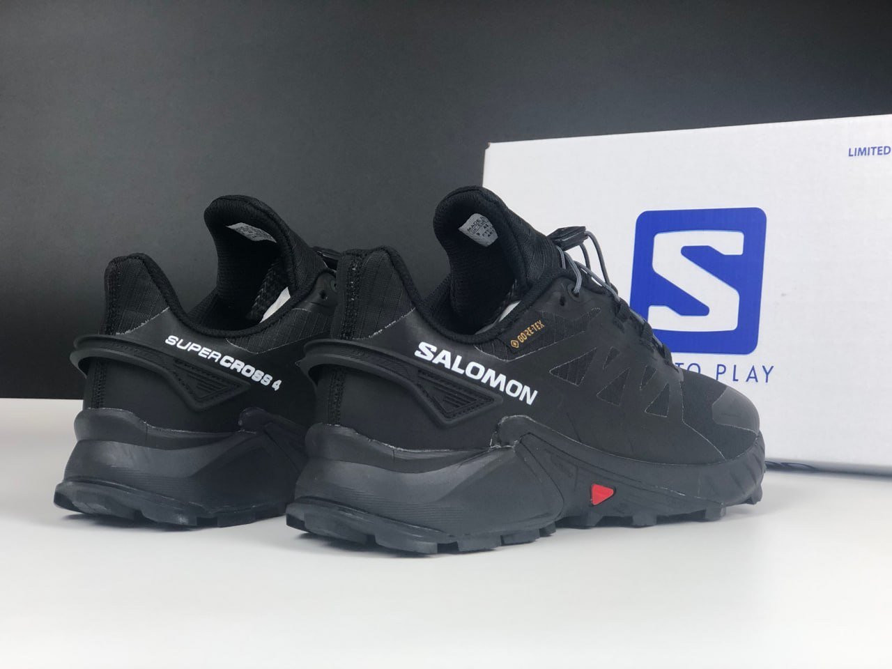 Чоловічі термо кросівки Salomon Supercross 4 Gore-Tex чорні демісезонні осінь зима, фото №5