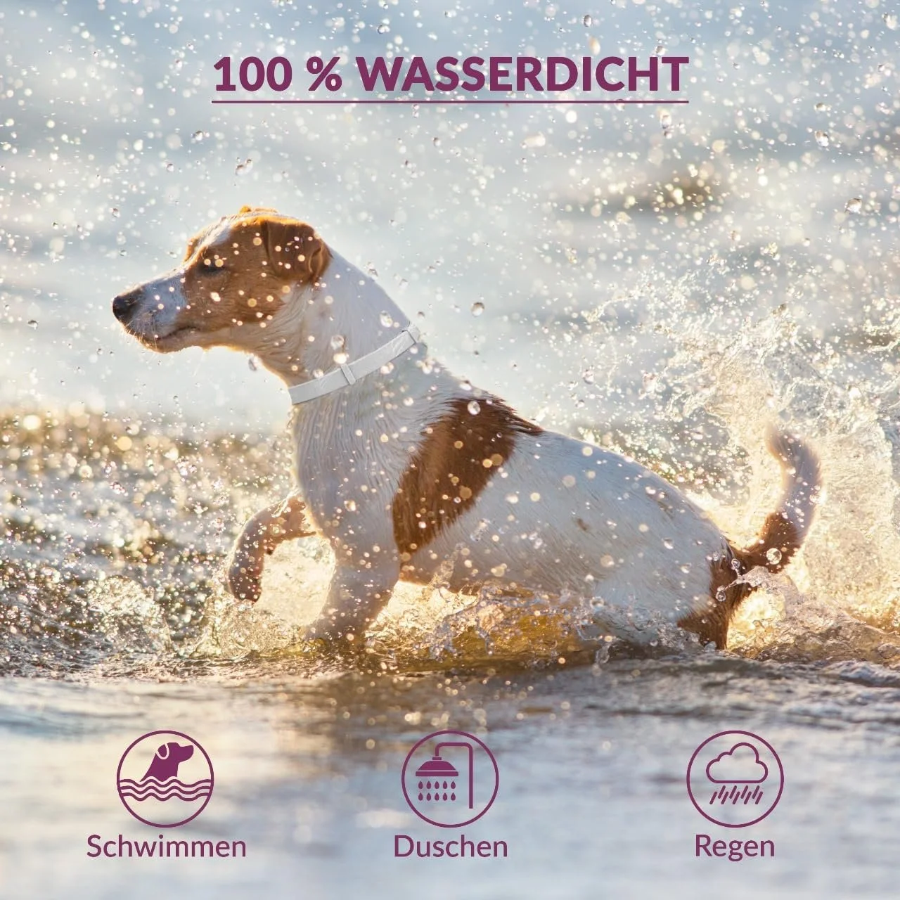 Нашийник від кліщів Animal Vita Premium Водостійкий Регульований 48 см для маленьких собак, фото №3