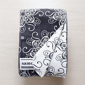 Покривало Samova Tea Flower 150 x 200 см, суміш бавовни, двостороннє, вугільно-біле synthetic.ua - Фото 1