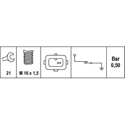 Датчик давления масла HELLA 6ZL 003 259-591 для CITROËN FIAT LANCIA NISSAN PEUGEOT, фото №2 Датчик давления масла HELLA 6ZL 003 259-591 для CITROËN FIAT LANCIA NISSAN PEUGEOT, фото №2