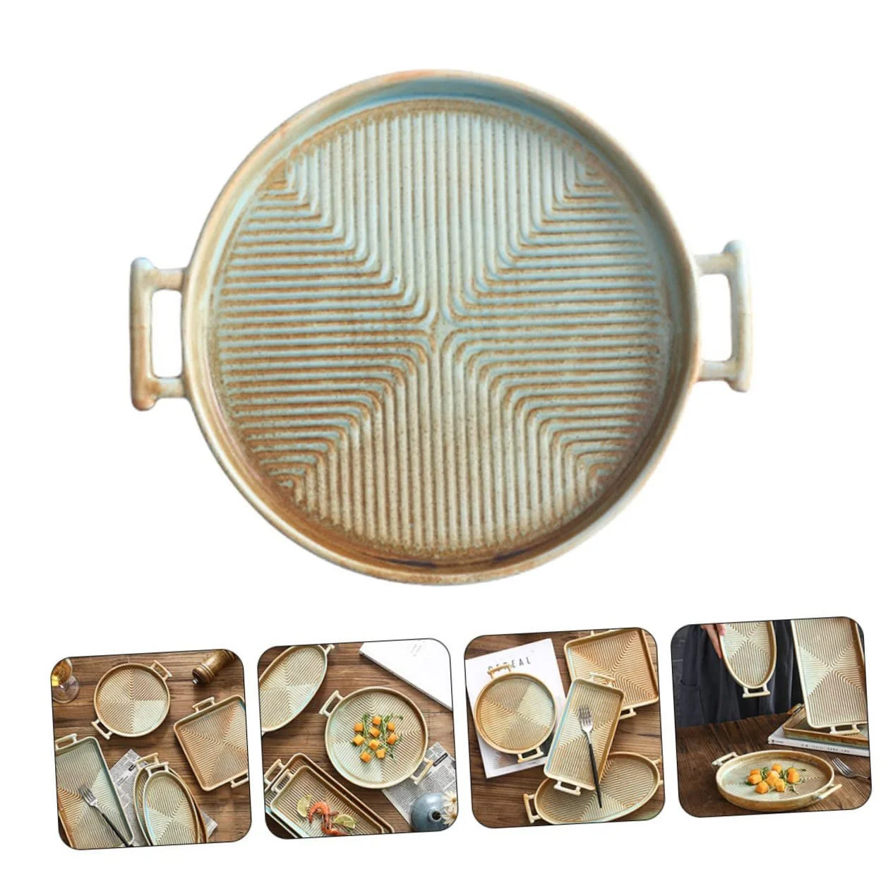 Керамическая форма для запекания квадратная с двойными ручками 1 шт, фото №6 Керамическая форма для запекания квадратная с двойными ручками 1 шт, фото №6