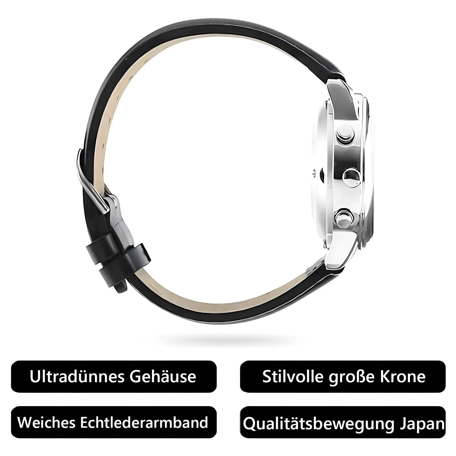 Годинник для чоловіків з голосовим сповіщенням MAUJOY I Індикація дати та часу, фото №4