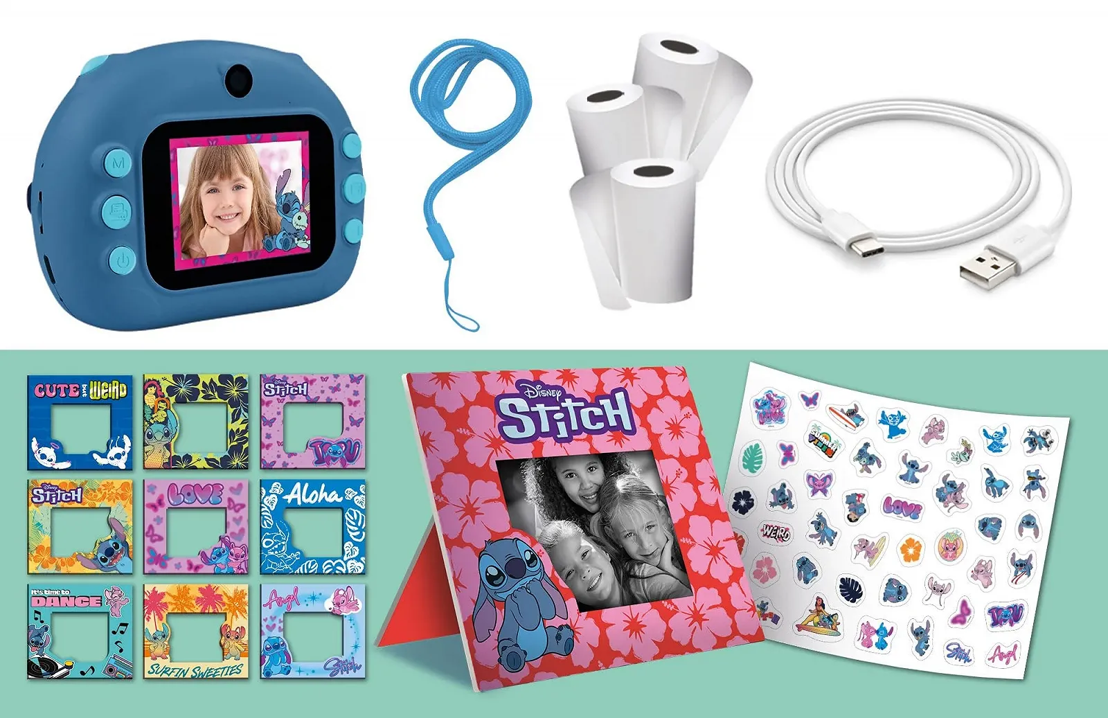 Фотокамера мгновенной печати Lisciani DISNEY Stitch для детей, фото №4