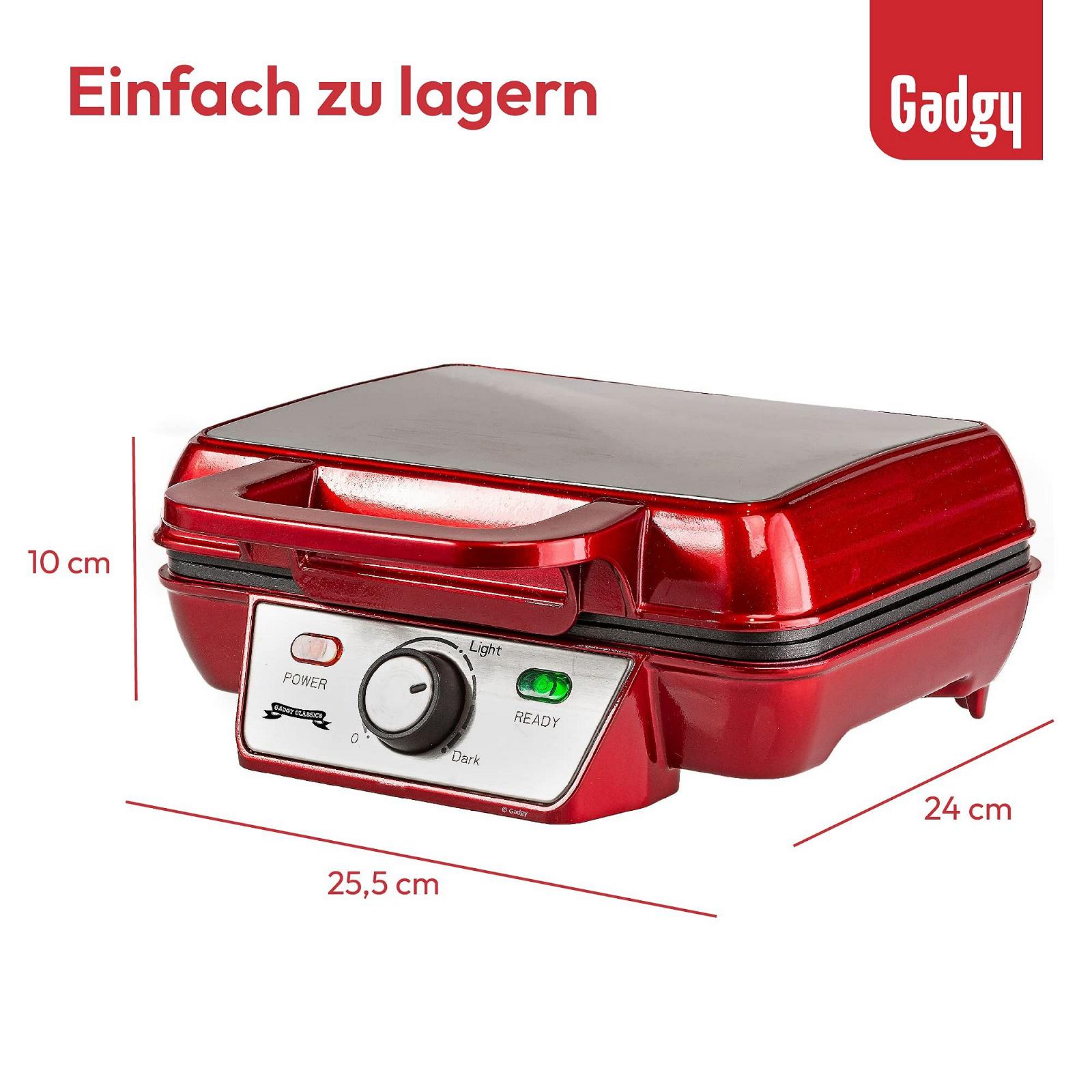 Вафельниця Gadgy Бельгійська 23 x 16.8 см на 2 вафлі 1000 Вт, фото №7