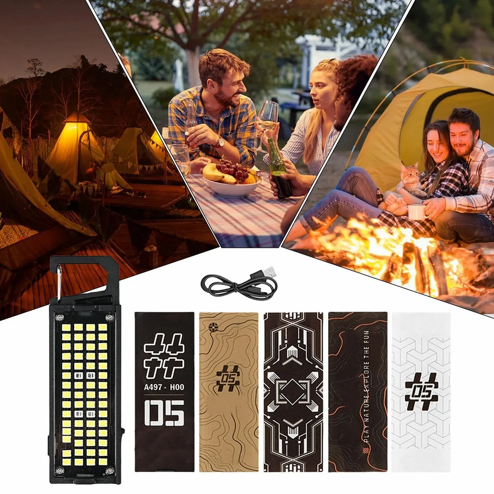 Фонарик Camping Generisch Магнитные фонари безопасности 8 режимов Ночной свет 100 г Легкий, фото №5