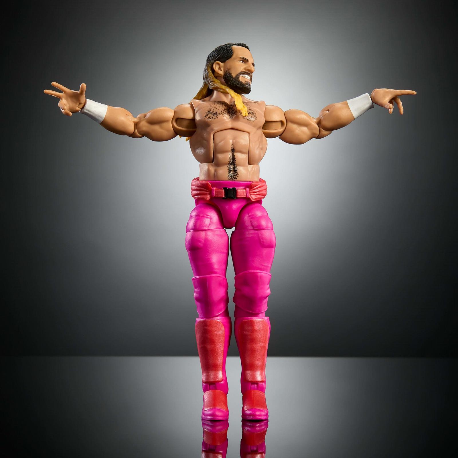Екшн-фігурка Mattel WWE Elite Collection, Seth Freakin' Rollins, WrestleMania, з компонентами Howard Finkel, JCJ51, багатокольоровий, фото №5