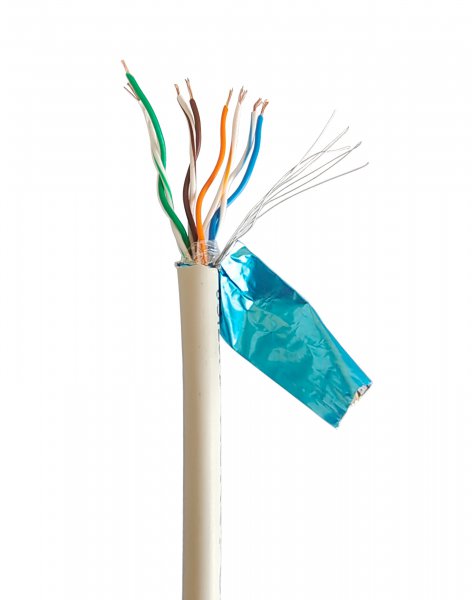 Звита пара Cablexpert FPC-5004E-L/100, CAT5e багатожильна алюміній під міддю CCA з AWG24 екранована фольгою 100 м, фото №1