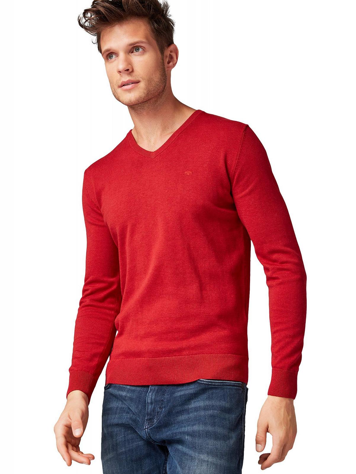 Джемпер в'язаний TOM TAILOR basic з V-подібним вирізом, фото №4