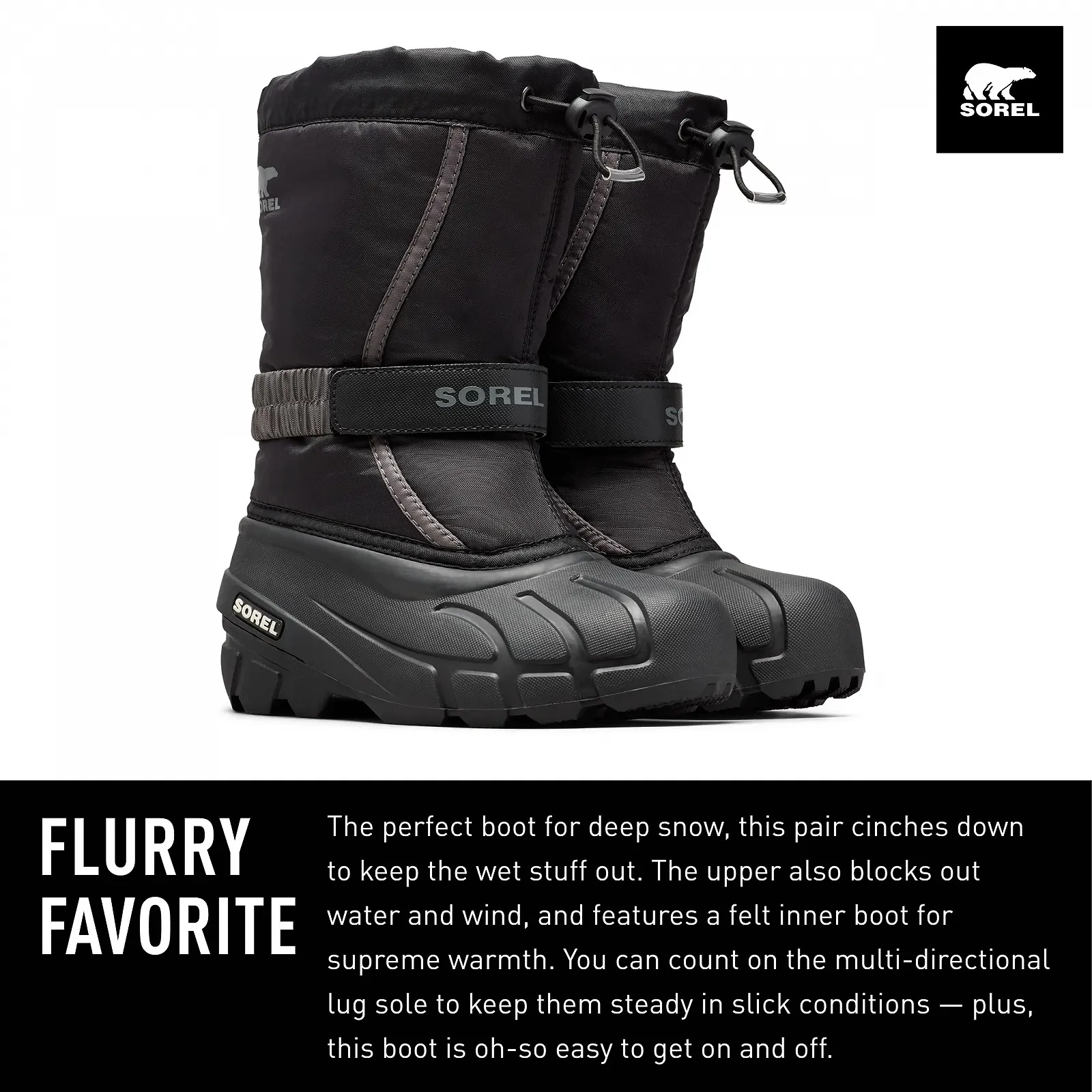 Ботинки Sorel Flurry детские, фото №2