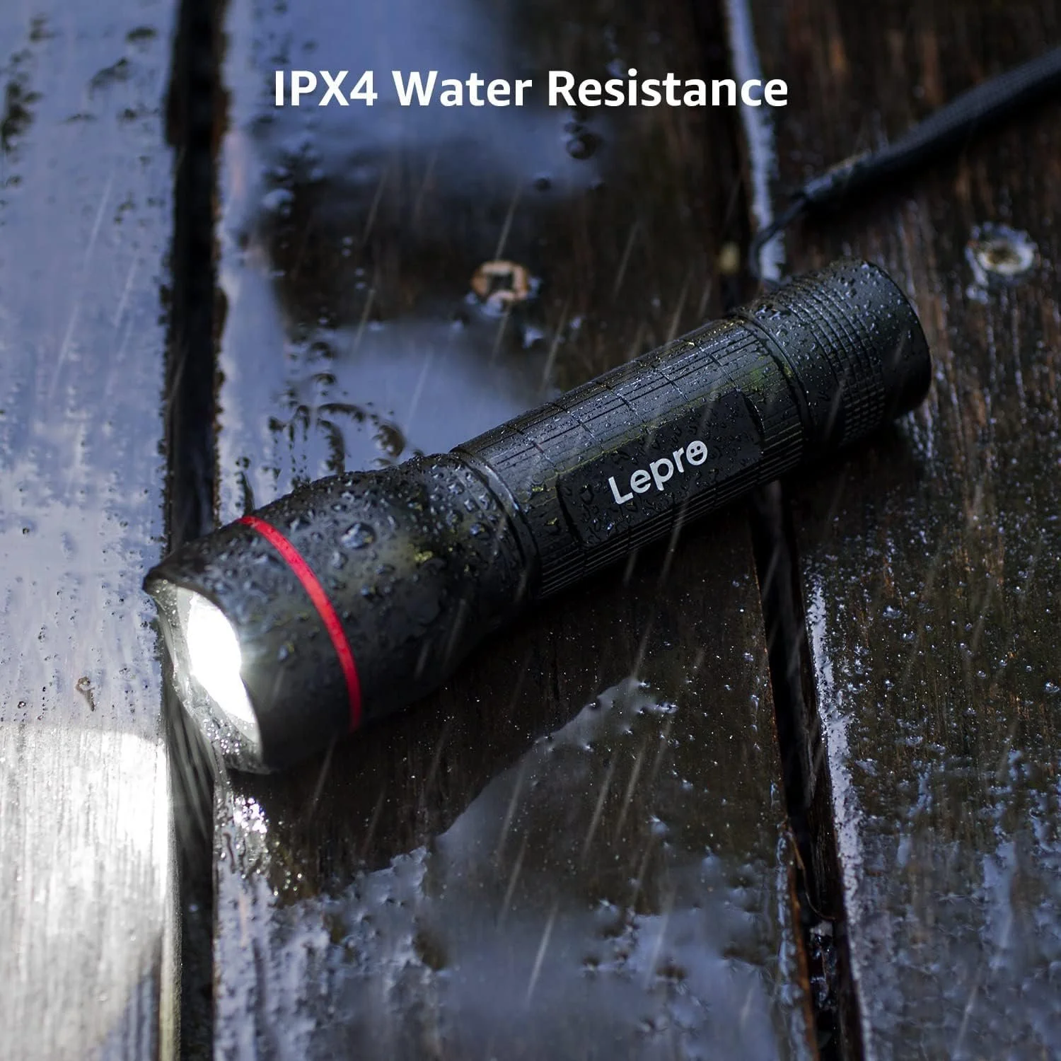 Ліхтар Lepro LED LE2000, надзвичайно яскравий, маленький, живлення від батарейок, 5 режимів, масштабований, водонепроникний для кемпінгу, фото №5