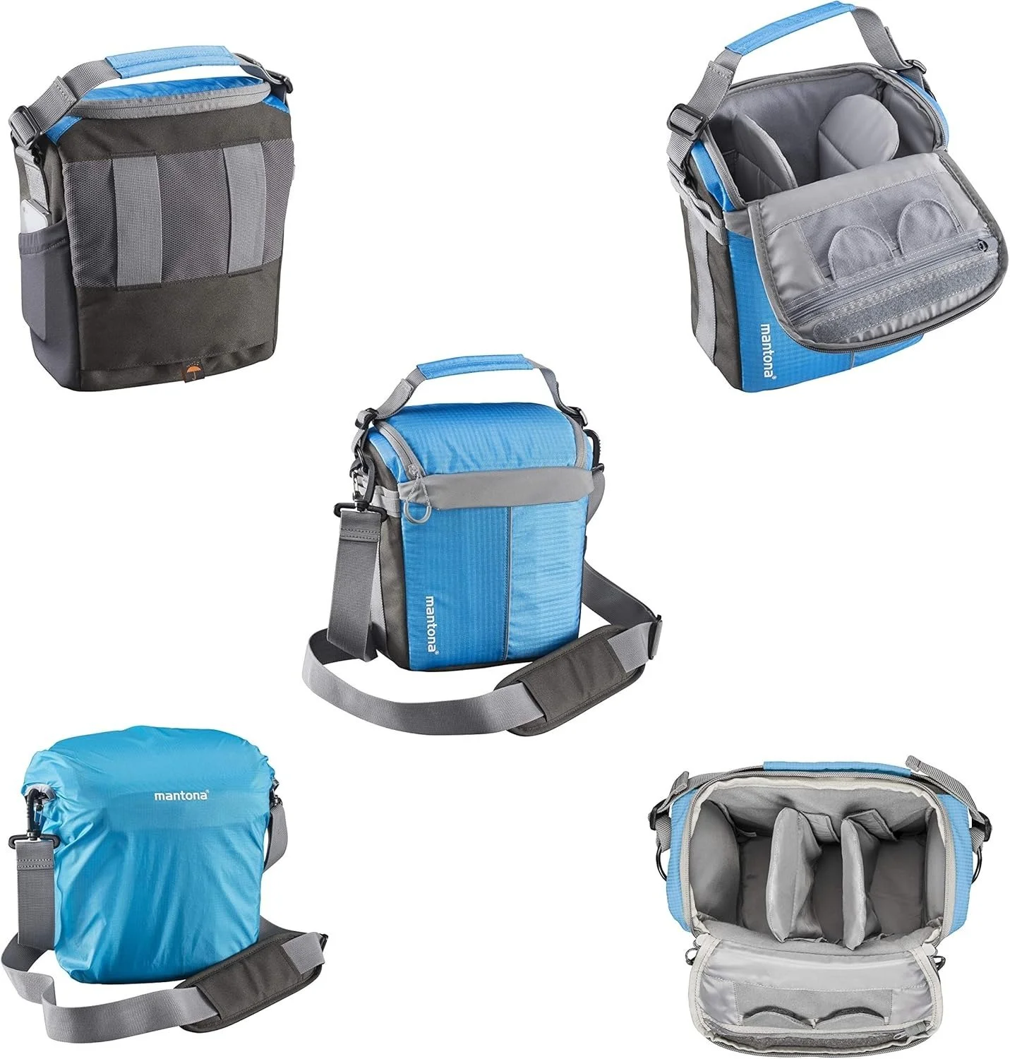 Рюкзак Mantona 20057 23 x 21 x 11,5 см Сірий-блакитний, фото №8 Рюкзак Mantona 20057 23 x 21 x 11,5 см Сірий-блакитний, фото №8