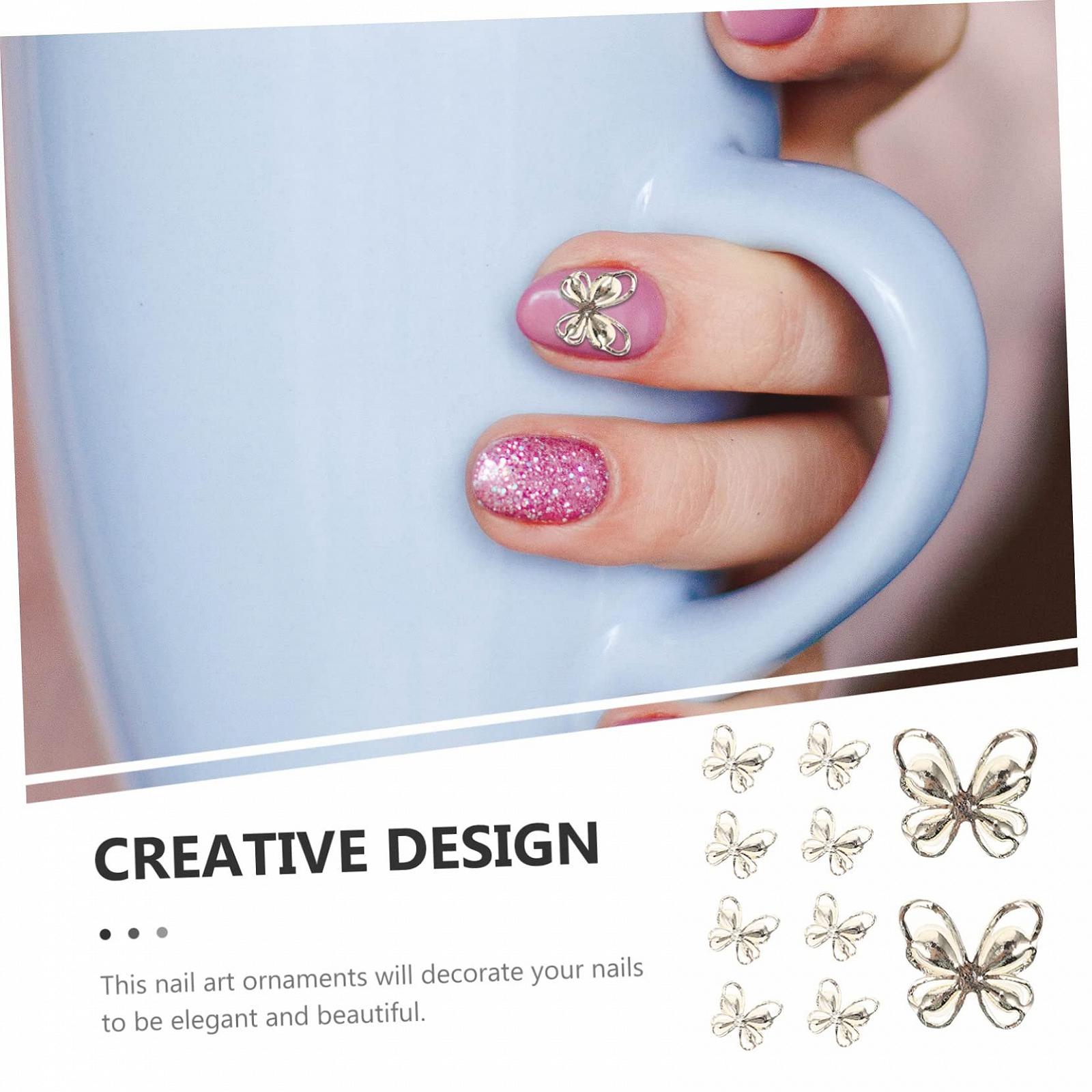 Украшения для ногтей Бабочка ABOOFAN 30шт Жемчуг, фото №6