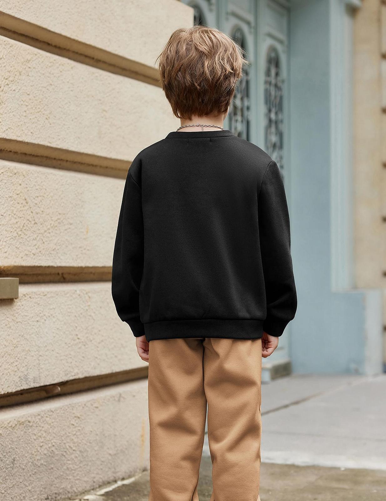 Світшот Arshiner для хлопчиків, флісовий, дитячий пуловер, з круглим вирізом горловини, фото №7