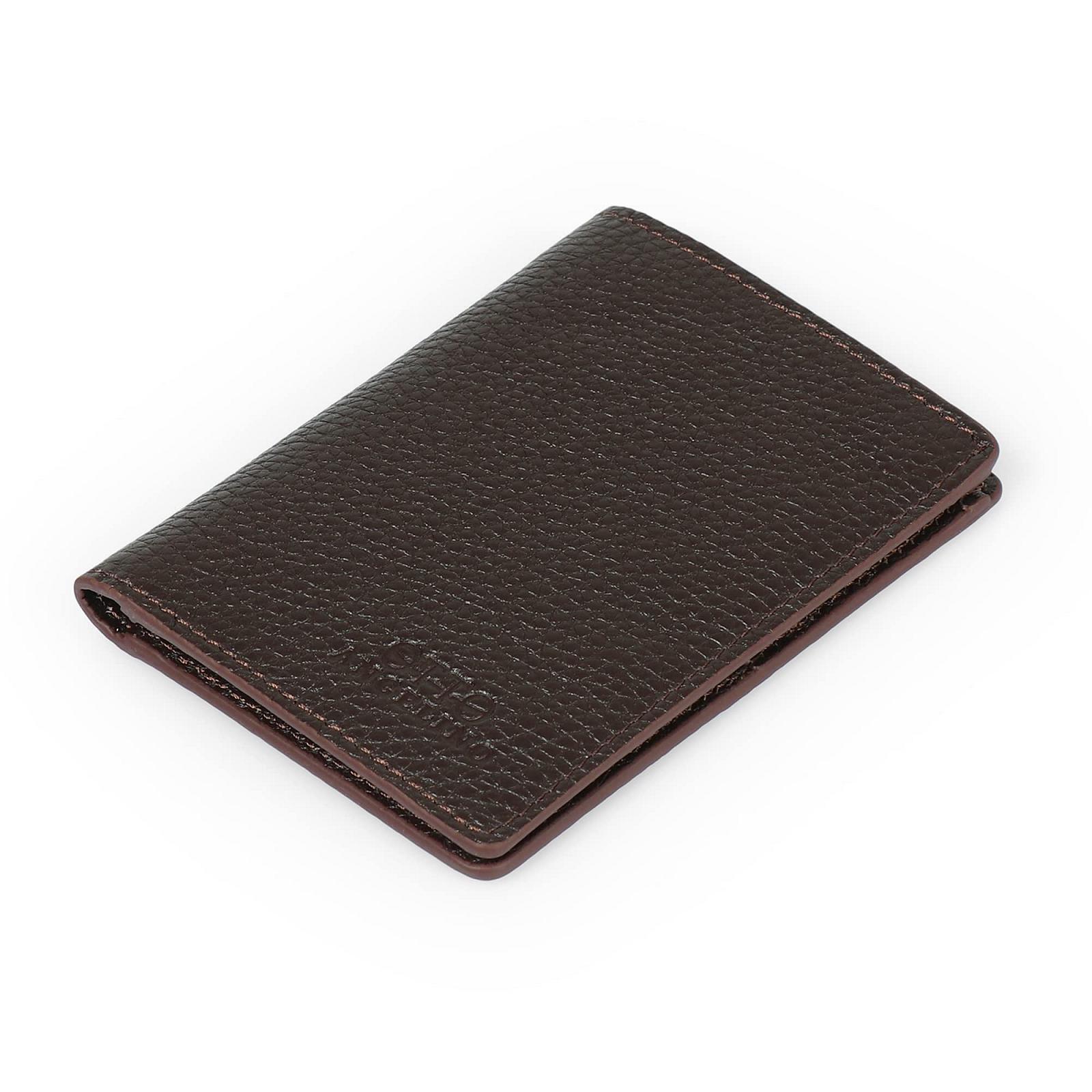 Кошелек Otto Angelino Bifold из натуральной кожи - Стиль паспорт - ID, банковские карты, наличные, RFID блокировка - Унисекс, фото №4
