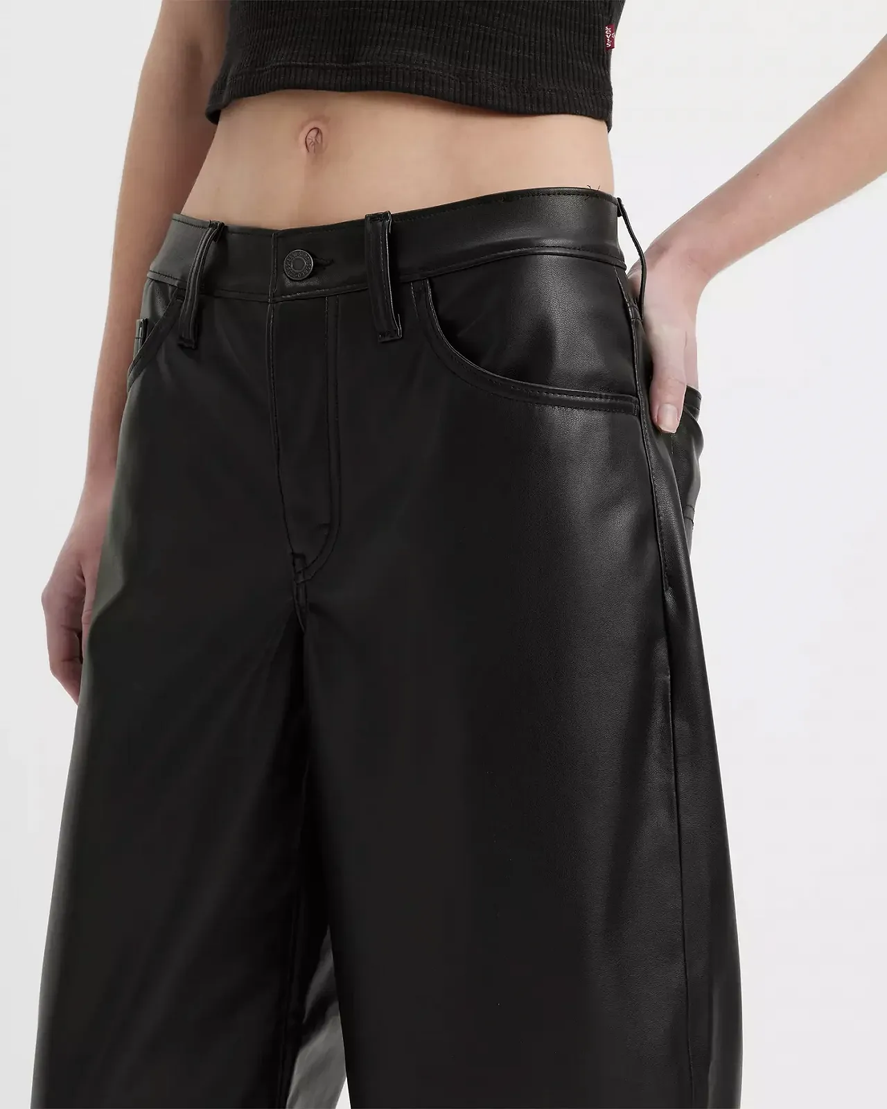 Жіночі штани Levis - Fx Leather Baggy Dad Slippery Slope - 25, фото №5