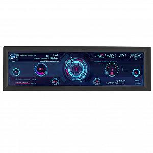 Монітор Sxhlseller 8.8 дюймів LCD 1920 x 480 з розтягнутою смужкою USB AIDA64 CPU GPU дані чорний - Фото 1