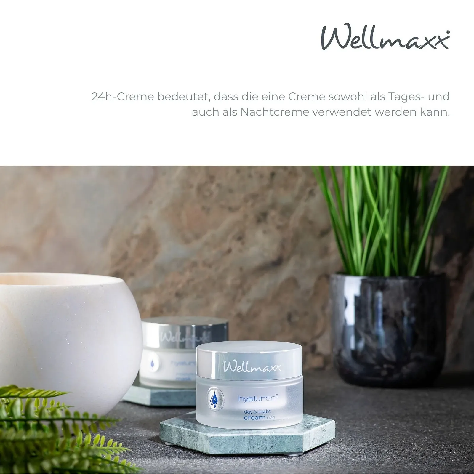 Крем для обличчя WELLMAXX Hyaluron⁵ Day & Night Rich інтенсивно зволожувальний з 5-кратною гіалуроновою кислотою, 50 мл, фото №5