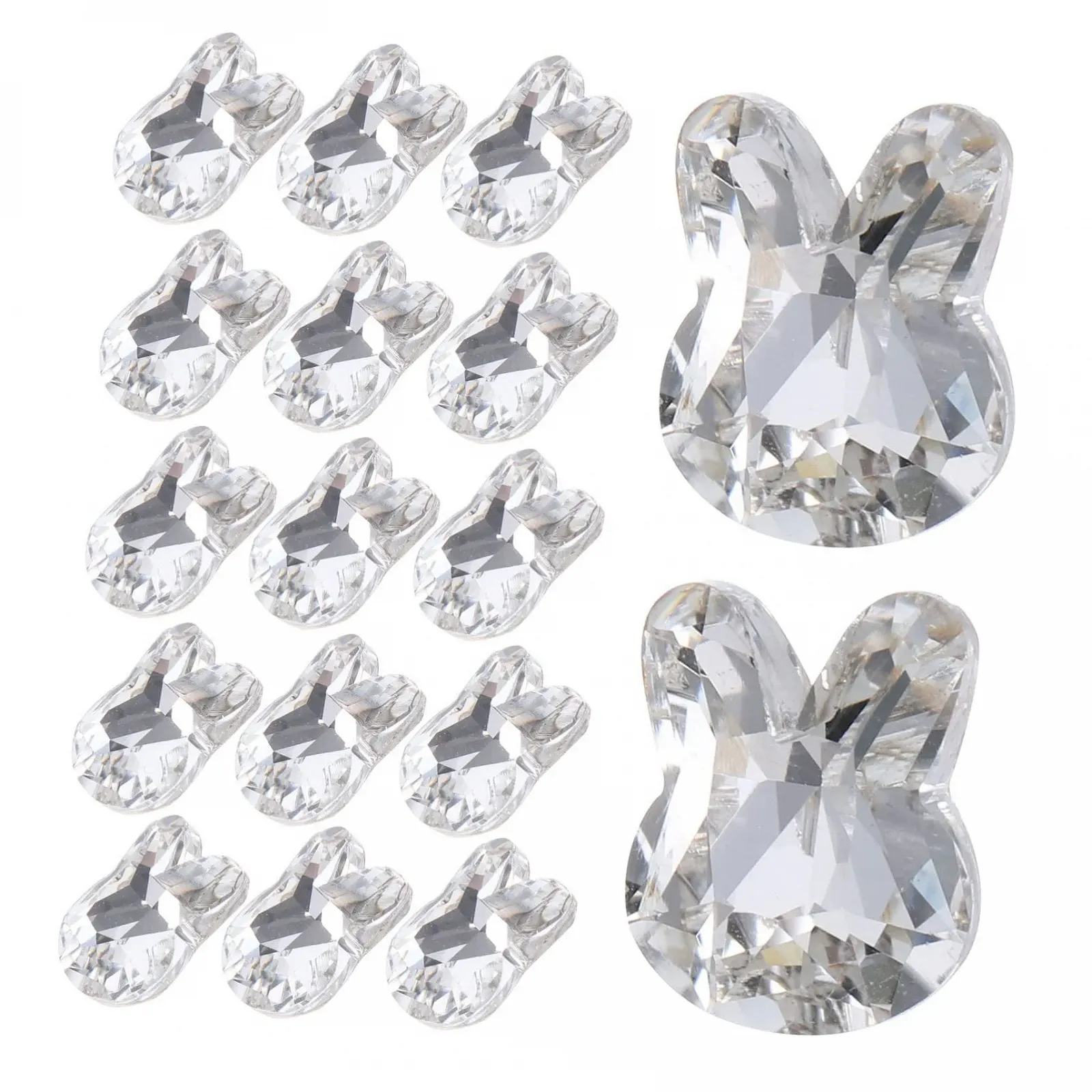 Стразы для ногтей FRCOLOR 40 шт. Набор для украшения ногтей с милыми кроликами для творческого маникюра. Легко наносятся, долговечные, изготовлены из высококачественных материалов, фото №6