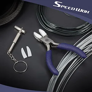 Плоскогубцы SPEEDWOX с плоскими губками 9 см, нейлоновые губки, запасные нейлоновые губки, отвертка synthetic.ua - Фото 1