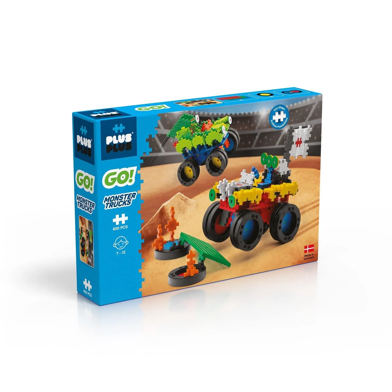 Конструктор Plus-Plus Go Monster Trucks 600 деталей Basic, фото №10
