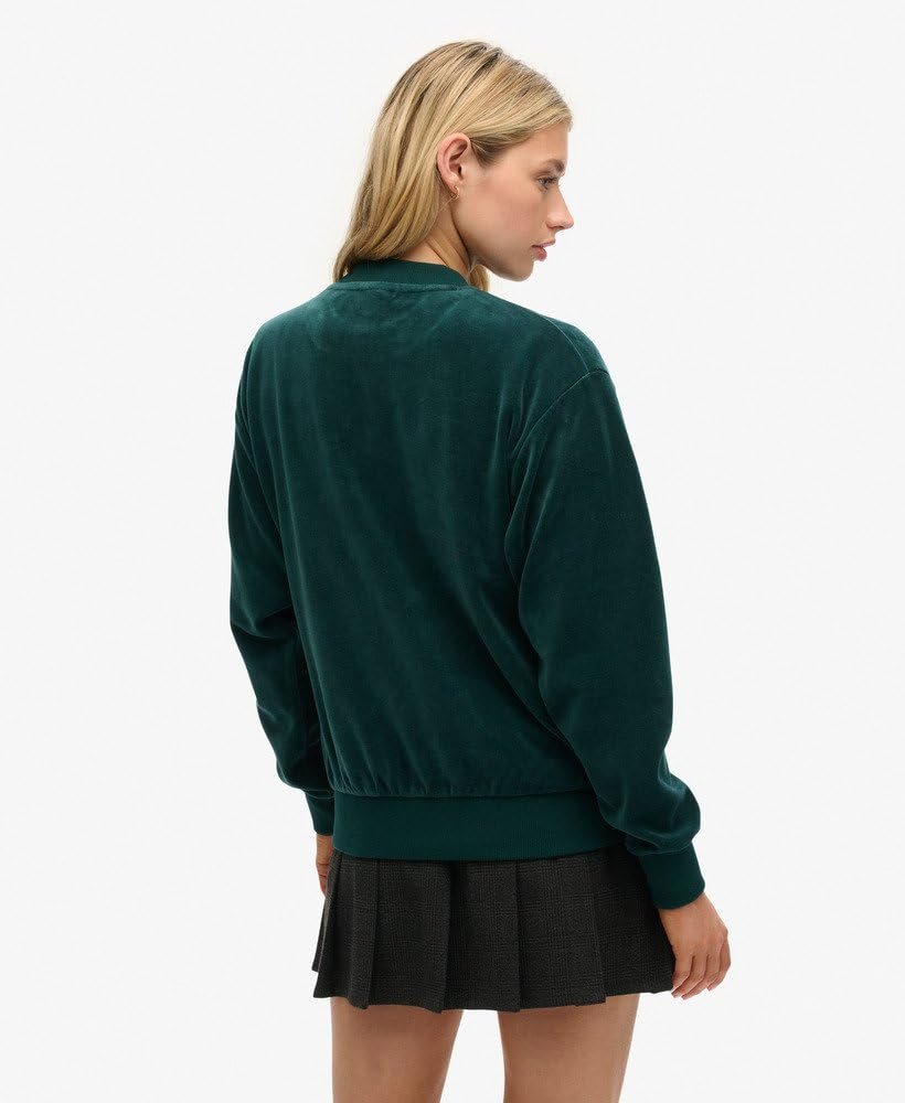 Женский Свитшот Superdry Boxy Velour Crewneck с Графическим Принтом, фото №3