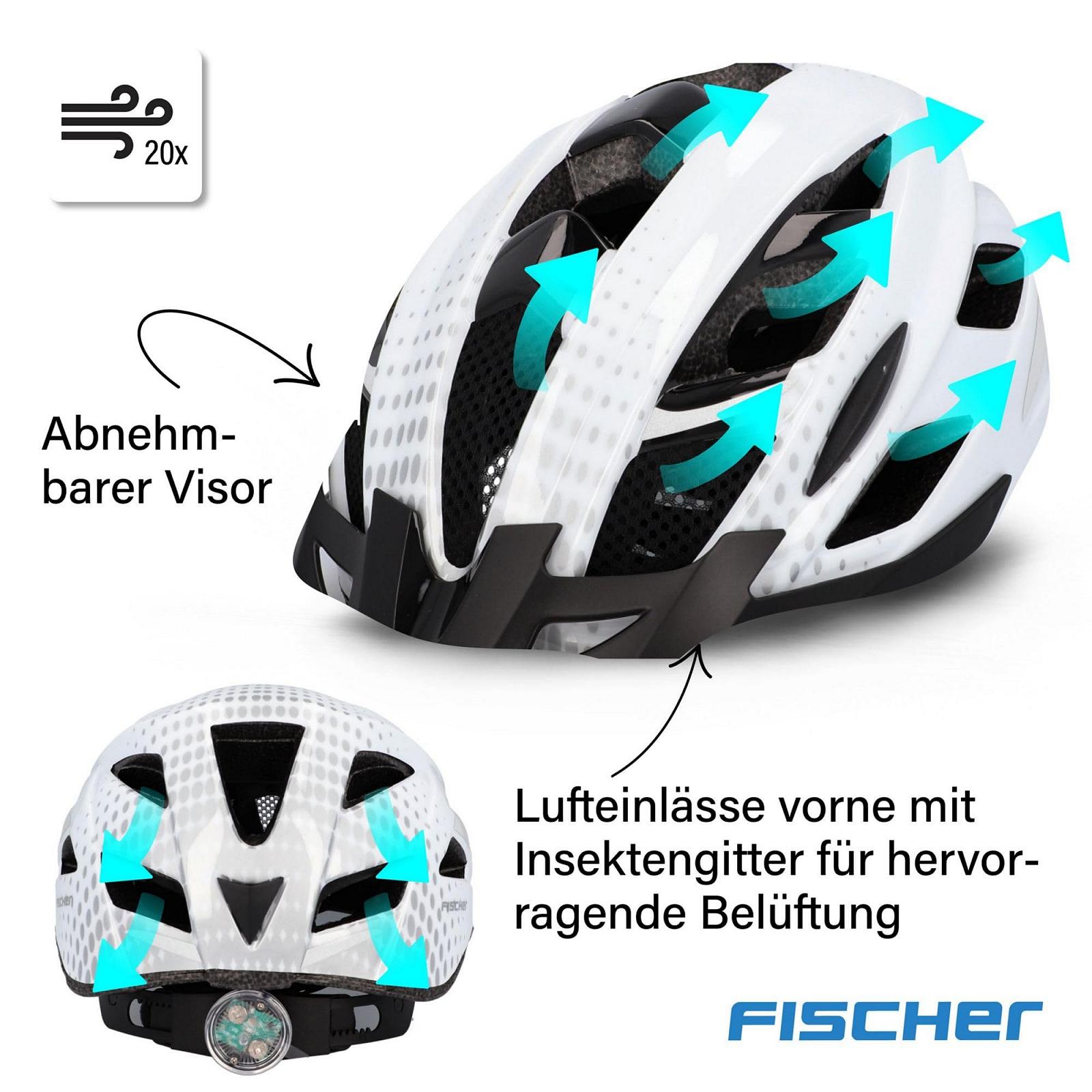 Шлем велосипедный Fischer City Urban S/M или L/XL с подсветкой, разных цветов, фото №7