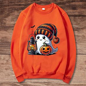 Жіноча толстовка з принтом гарбуза на Хелловін, з довгими рукавами synthetic.ua - Фото 1