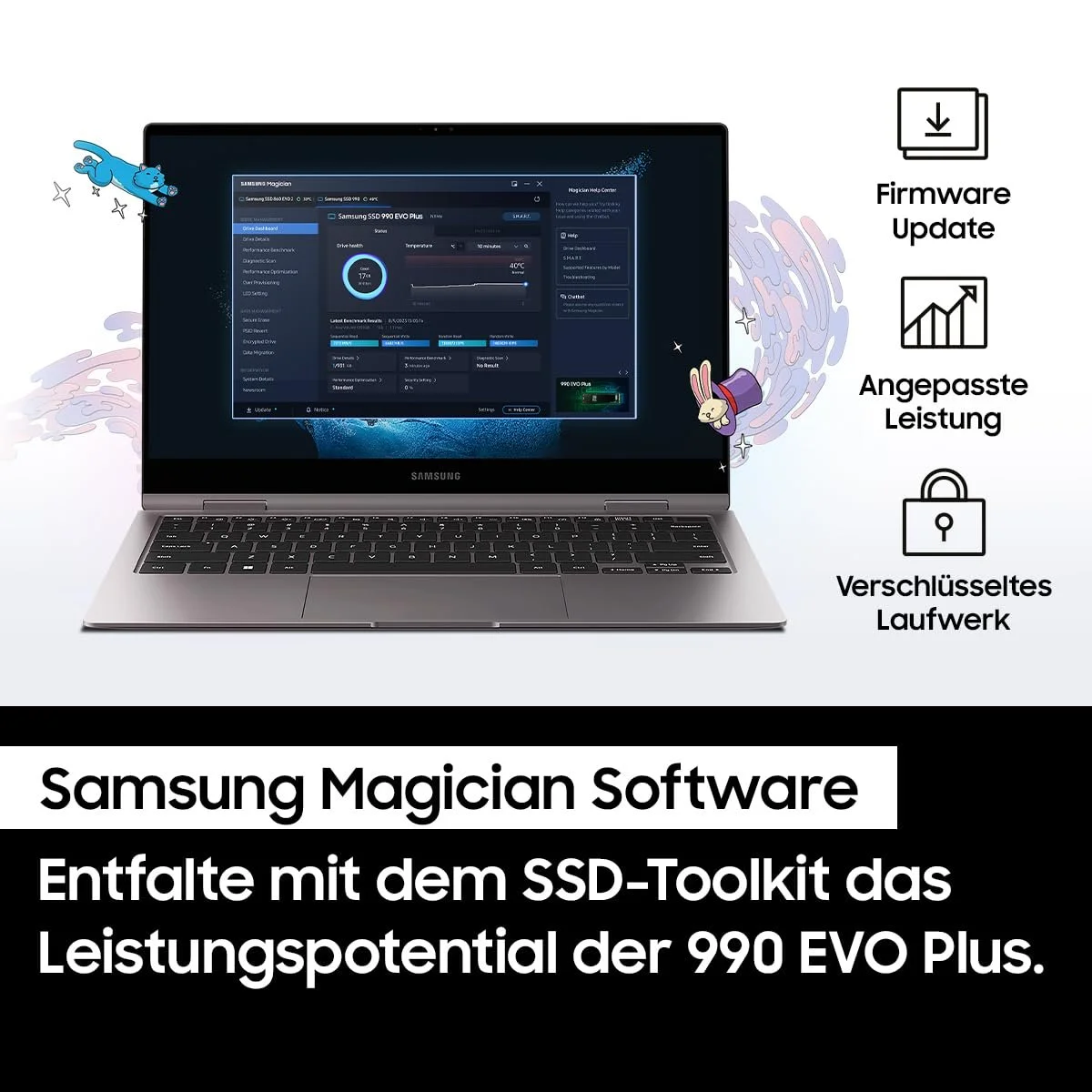 Внутрішній SSD Samsung 990 EVO Plus MZ-V9S4T0BW 4TB NVMe M.2 PCIe 4.0 x4 / PCIe 5.0 x2, фото №5 Внутрішній SSD Samsung 990 EVO Plus MZ-V9S4T0BW 4TB NVMe M.2 PCIe 4.0 x4 / PCIe 5.0 x2, фото №5