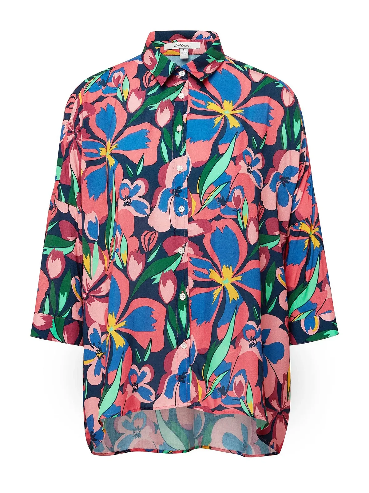 Рубашка с длинным рукавом Navy Big Flower Rose Violet Print, фото №2