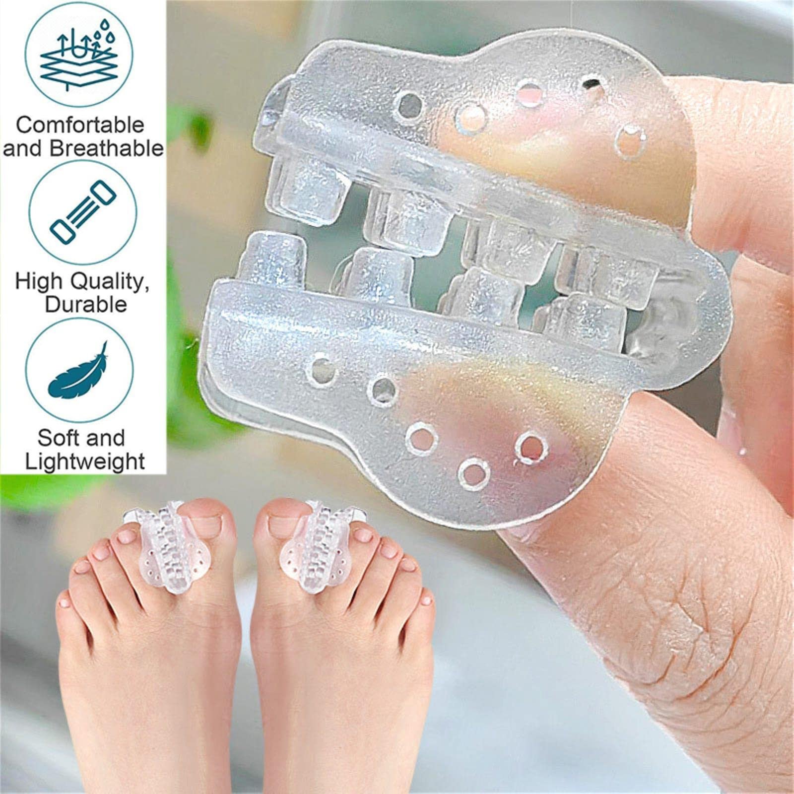 Роздільники для пальців гелеві 2/4 шт. для корекції вальгусної деформації та відновлення оригінальної форми, фото №4 Роздільники для пальців гелеві 2/4 шт. для корекції вальгусної деформації та відновлення оригінальної форми, фото №4