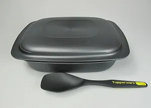 Форма для лазаньи Tupperware UltraPro L91 3,3 л с крышкой и сервировочной ложкой F51 черная желтая - Фото 1