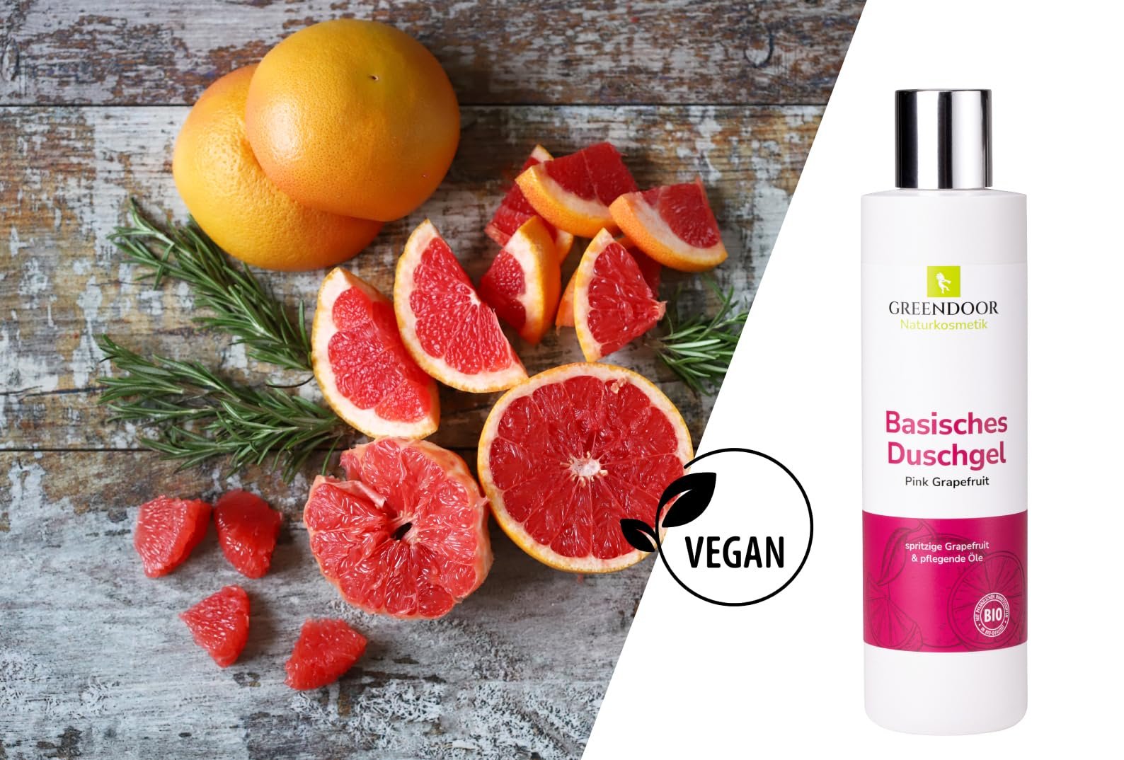 Щелочной гель для душа Greendoor Pink Grapefruit 250 мл Без силикона Без сульфатов Без консервантов, фото №5 Щелочной гель для душа Greendoor Pink Grapefruit 250 мл Без силикона Без сульфатов Без консервантов, фото №5