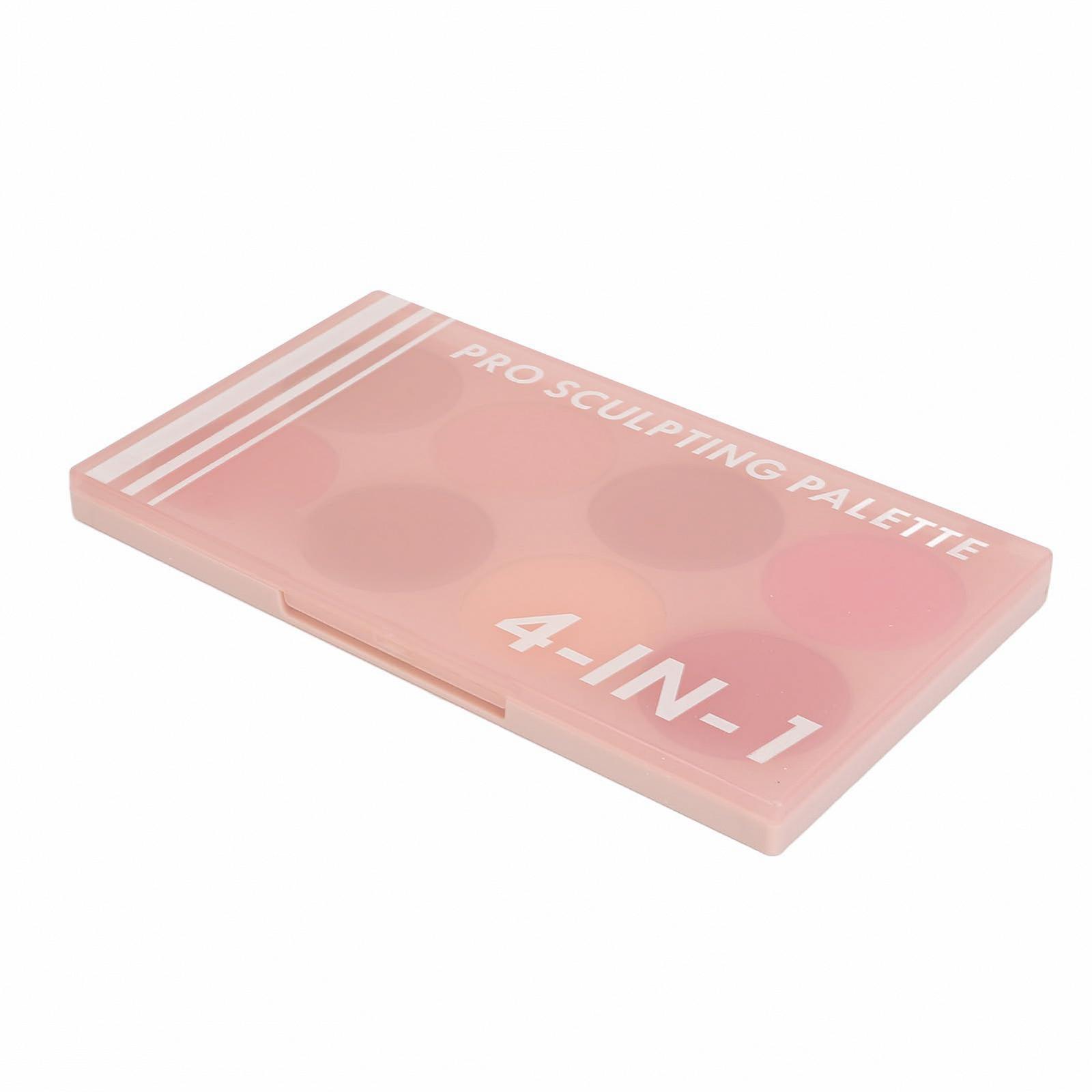 Палітра Rouge Highlight Contour 4-в-1 Vivid Matte Glitter Intense Pigmentation з 8 кольорами, фото №3
