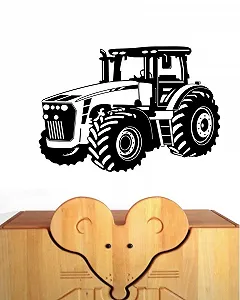 Наклейка на стіну Трактор 30 x 21 см Чорна 070 - Фото 1