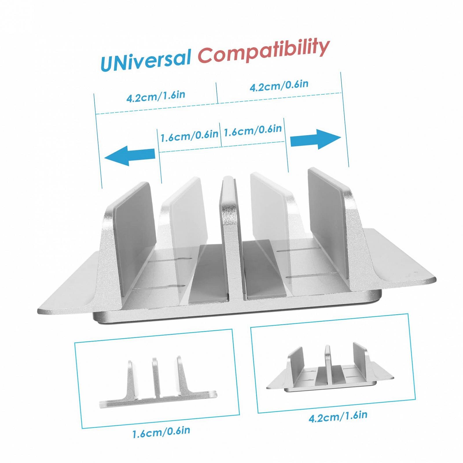 Держатель для ноутбука Gatuida Вертикальный, алюминиевый, для настольного компьютера, подставка для планшета, органайзер для ноутбука, многоцелевая полка, фото №4