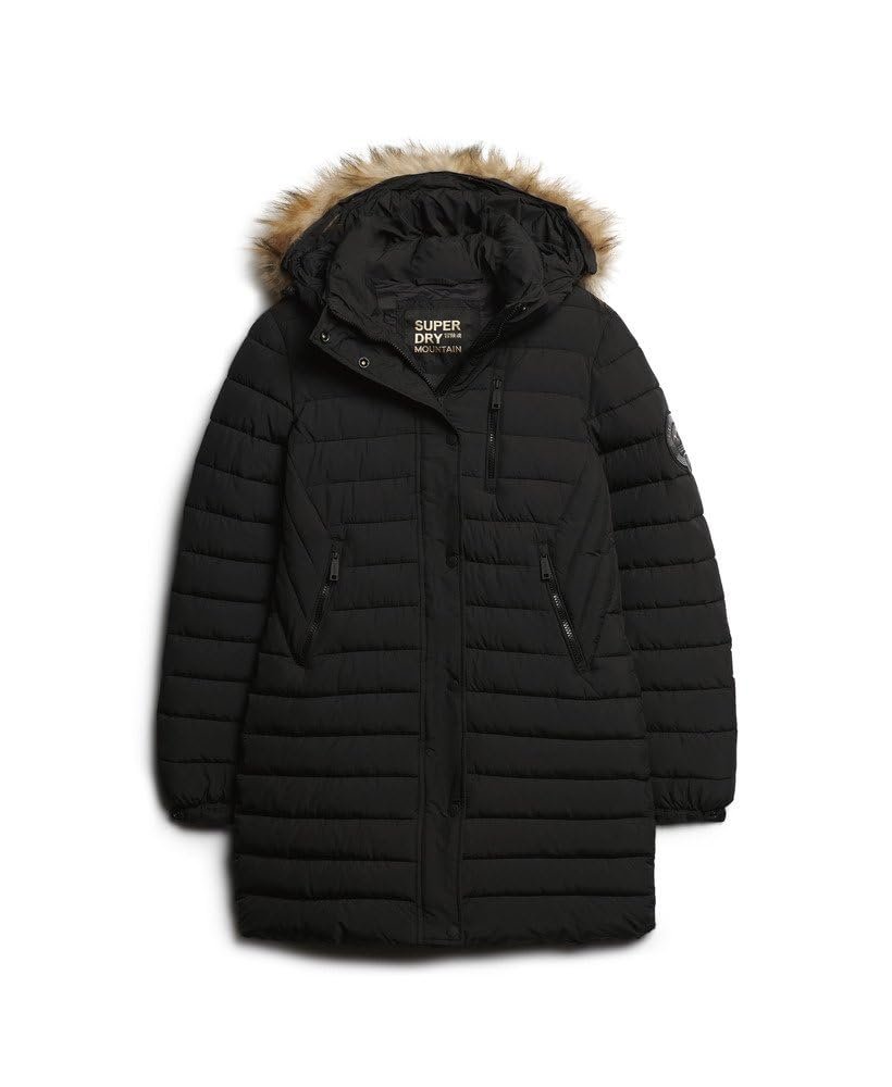 Куртка-пуховик Superdry Fuji женская с капюшоном, средней длины, фото №8