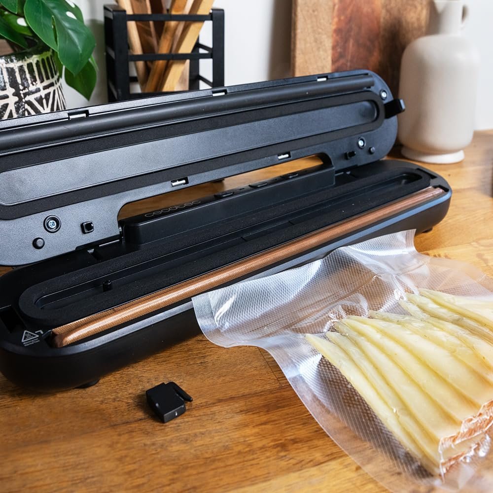 Вакуумний пакувальник Cecotec SealVac Easy Magnetic, 90 Вт, 10 секунд, вакуумне запаювання, тиск 0,6 бар, запаювання 30 см, матеріал ABS, 8 режимів, включає 5 пакетів, вбудований різак, фото №6
