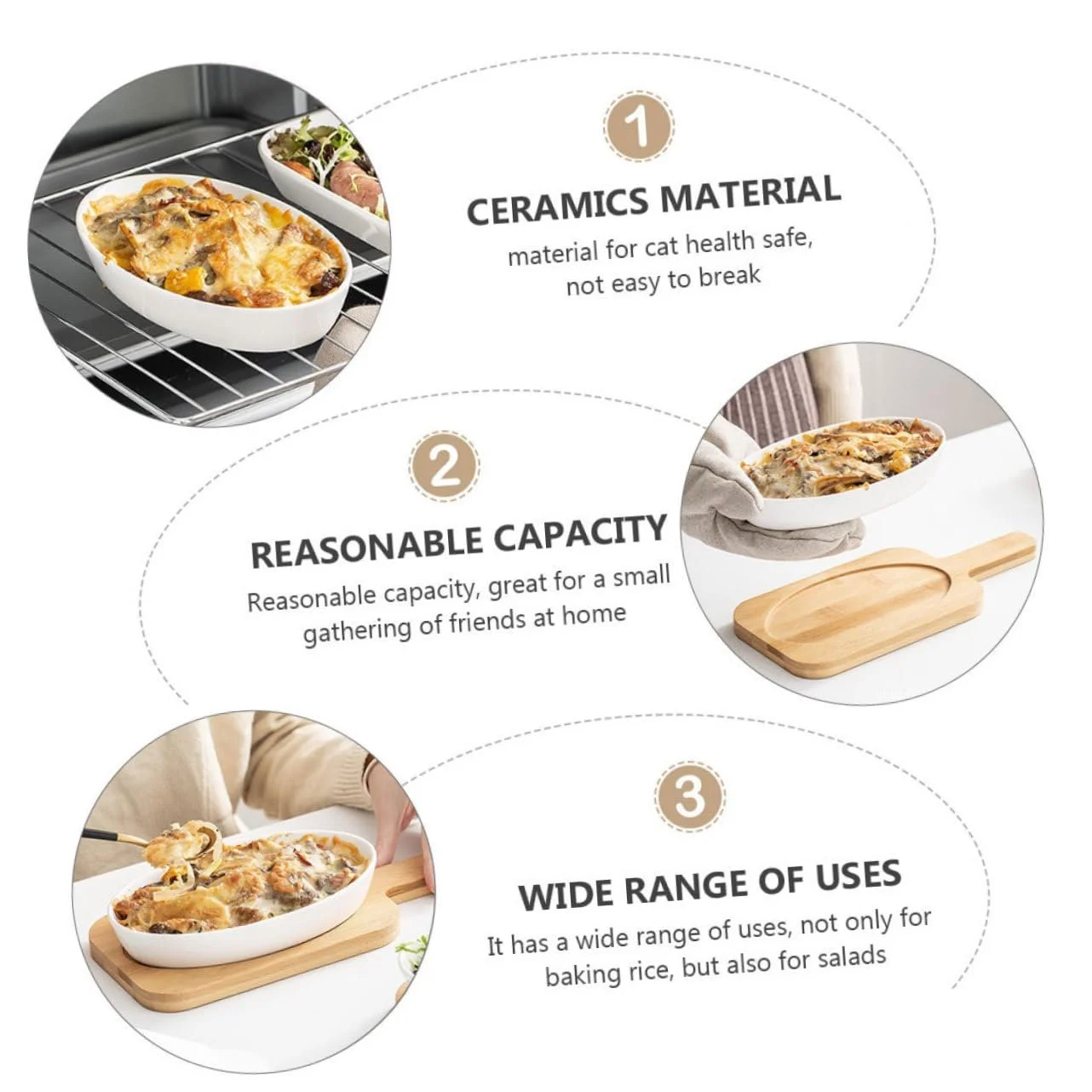 Форма для запікання VANZACK овальна керамічна термостійка, фото №7