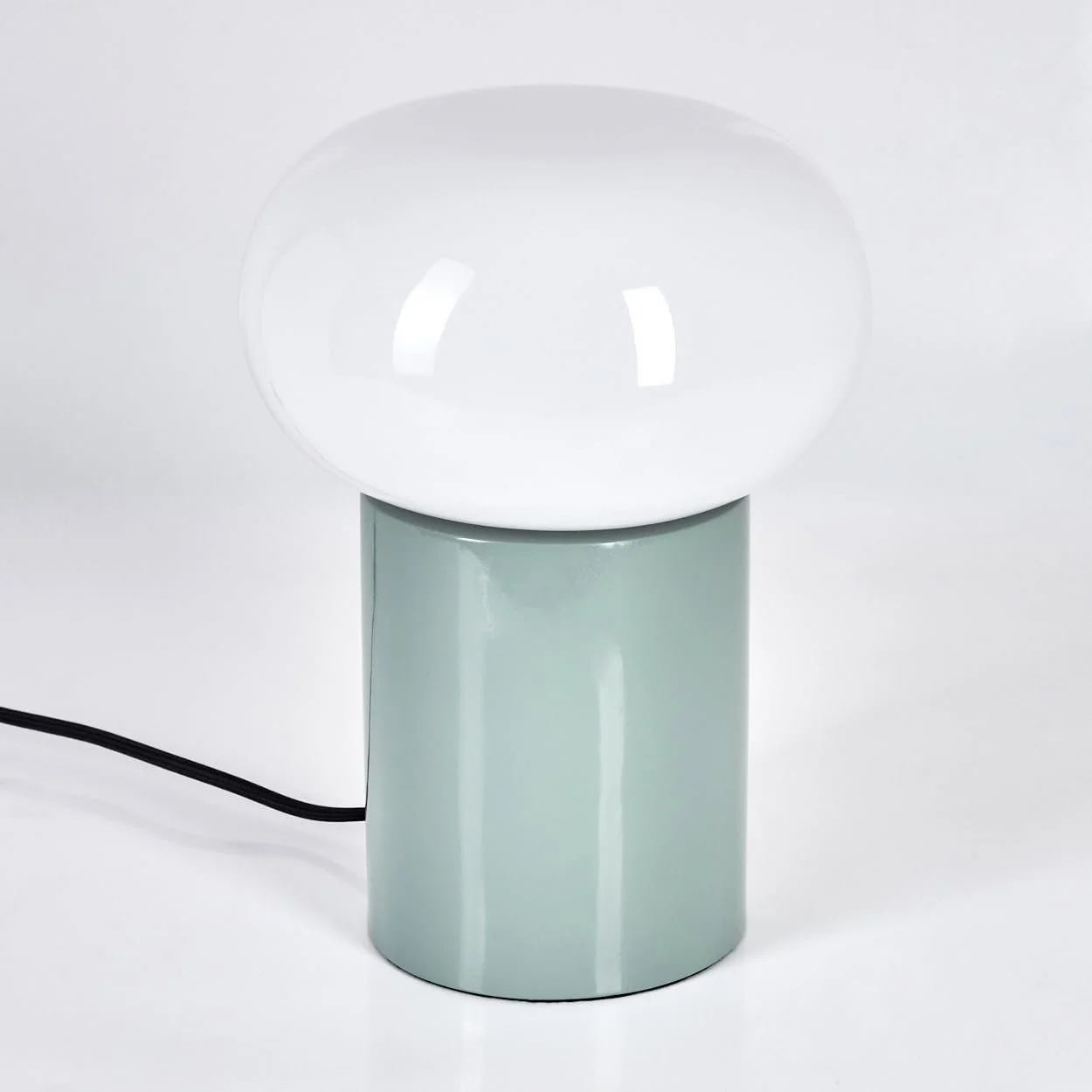 Настільна лампа Tati сучасна метал/скло ретро/вінтаж 20 см висота 27 см вимикач на кабелі 1 x E27 бірюзова/біла, фото №9