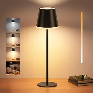 Світлодіодна настільна лампа VIWAVE LED бездротова димована з акумулятором 5200 mAh регульована висота IP54 Чорний - Фото 1