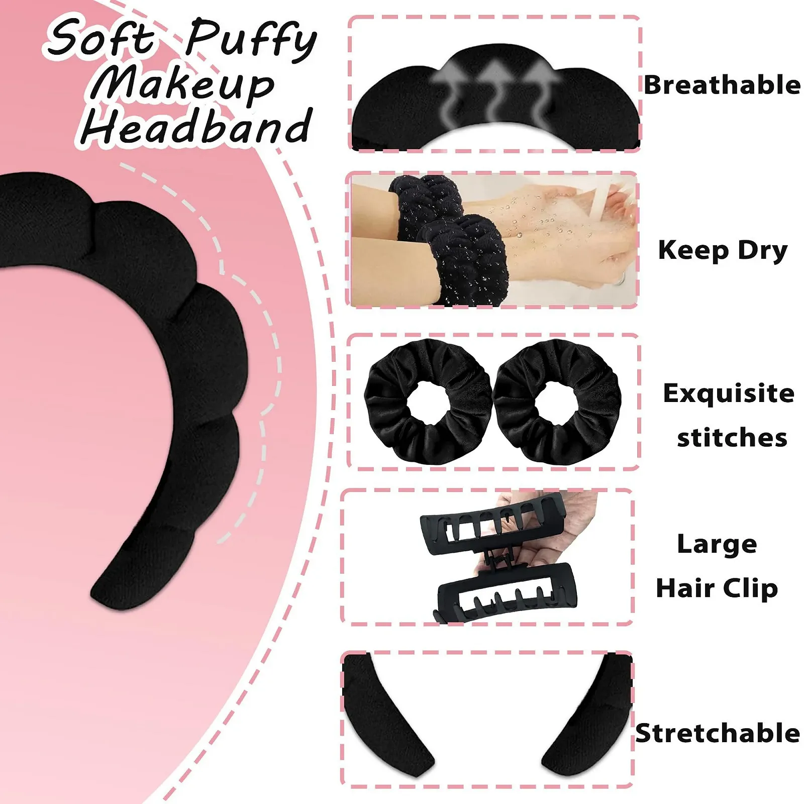 Обруч для Spa, Чорний, фото №4