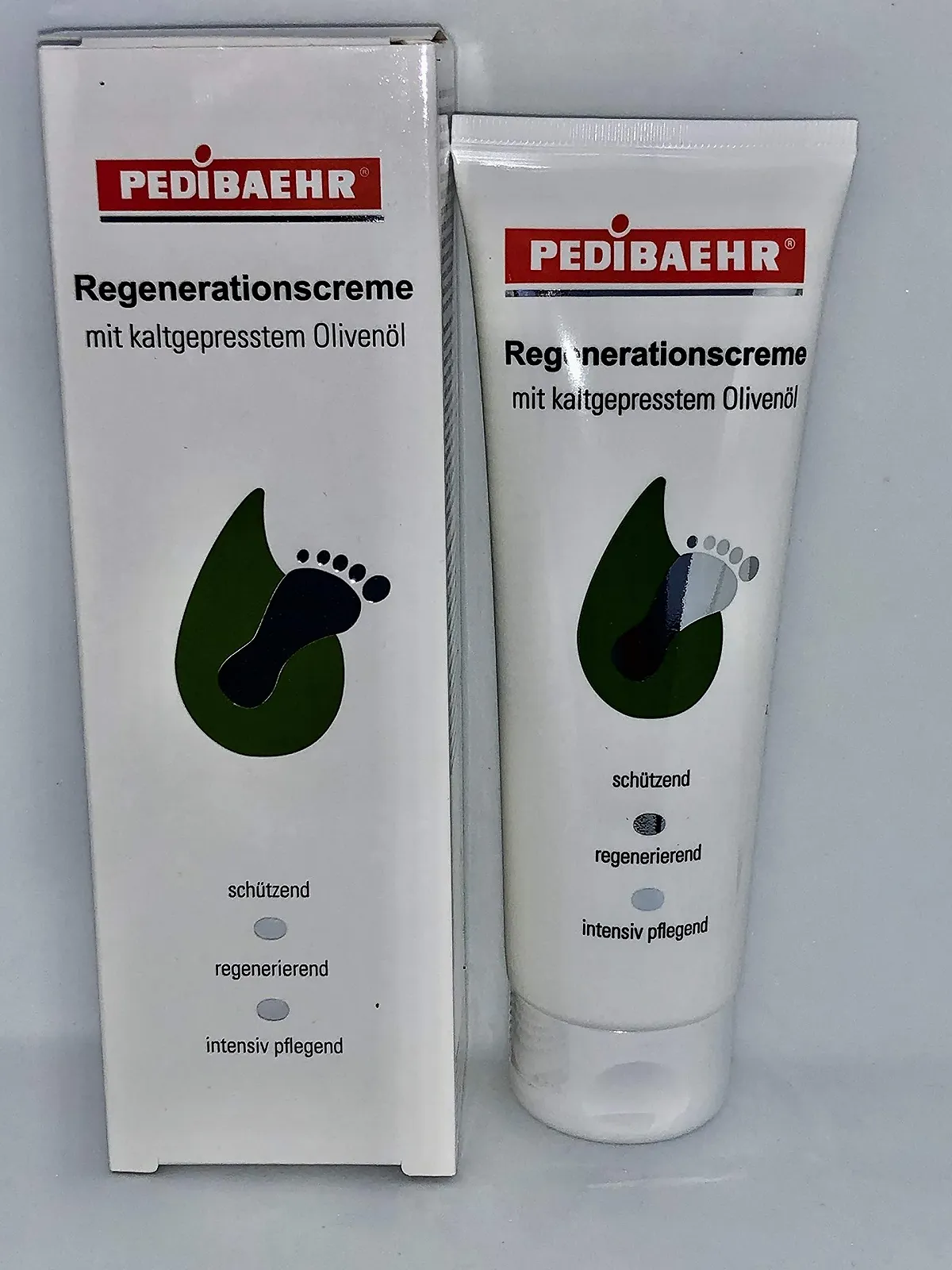 Крем для ног Pedibaehr Регенерирующий с оливковым маслом холодного отжима 125 мл, фото №1